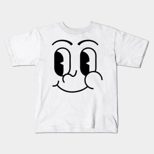 Black Smile Emoji Kids T-Shirt